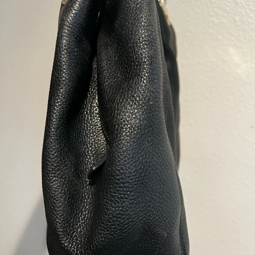 MICHAEL KORS Fulton Hobo Black Leather‎ Shoulder Bag